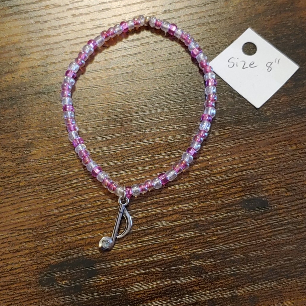 Handmade Beaded Bracelet with Charm